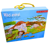 100-Piece Wild Animal Jigsaw Puzzle for Kids – Educational Wildlife Puzzle Toy